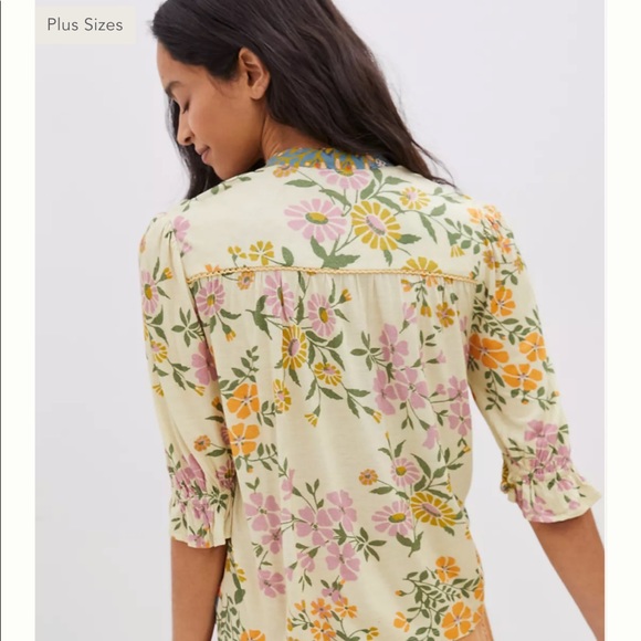 Anthropologie Floral Multicolor Blouse - Picture 4 of 7